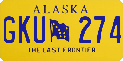 AK license plate GKU274