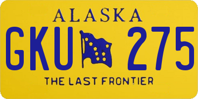 AK license plate GKU275