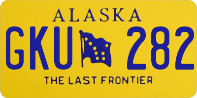 AK license plate GKU282