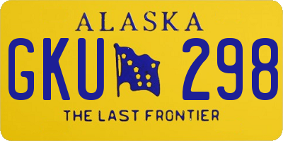 AK license plate GKU298