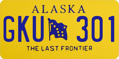 AK license plate GKU301