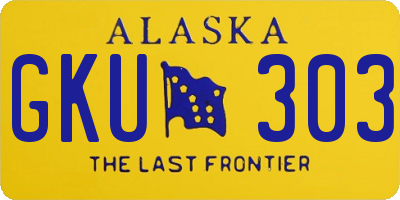 AK license plate GKU303