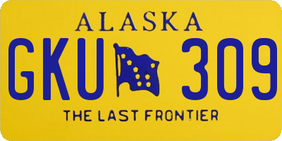 AK license plate GKU309