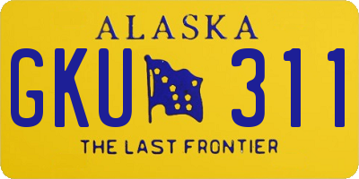 AK license plate GKU311
