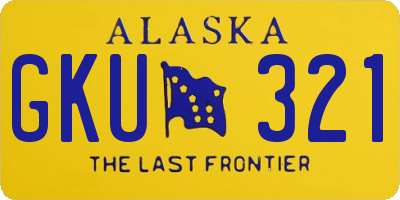 AK license plate GKU321