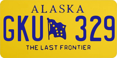AK license plate GKU329