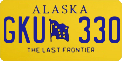 AK license plate GKU330
