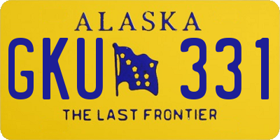 AK license plate GKU331