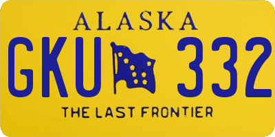 AK license plate GKU332
