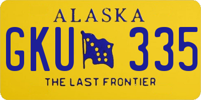 AK license plate GKU335
