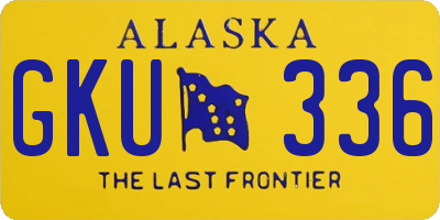 AK license plate GKU336