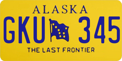 AK license plate GKU345