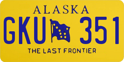 AK license plate GKU351