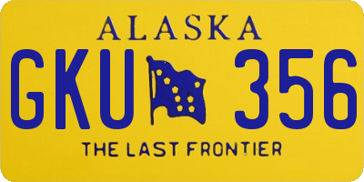 AK license plate GKU356