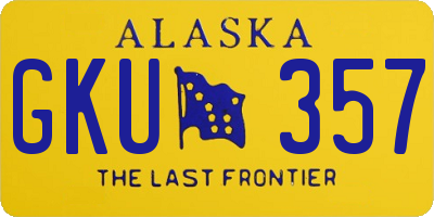 AK license plate GKU357