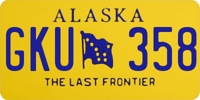 AK license plate GKU358