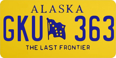 AK license plate GKU363
