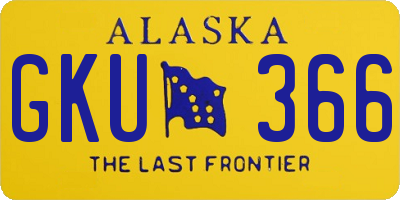 AK license plate GKU366