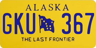 AK license plate GKU367