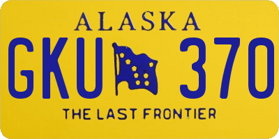 AK license plate GKU370