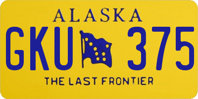 AK license plate GKU375
