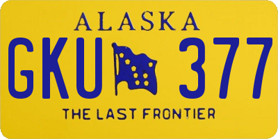AK license plate GKU377