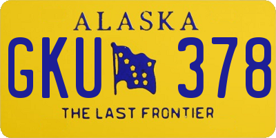 AK license plate GKU378