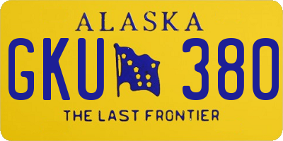 AK license plate GKU380