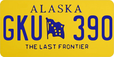 AK license plate GKU390