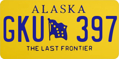 AK license plate GKU397