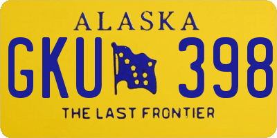 AK license plate GKU398
