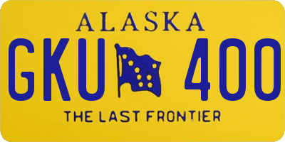 AK license plate GKU400