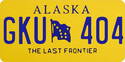 AK license plate GKU404