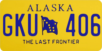 AK license plate GKU406