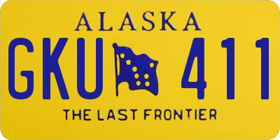 AK license plate GKU411