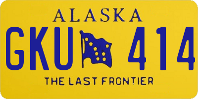 AK license plate GKU414