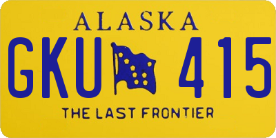 AK license plate GKU415