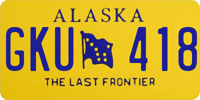AK license plate GKU418