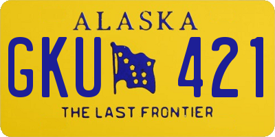 AK license plate GKU421