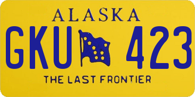 AK license plate GKU423