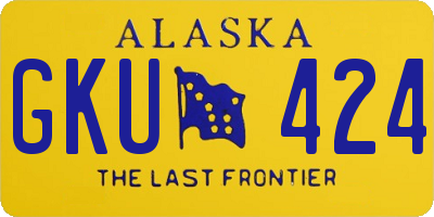 AK license plate GKU424