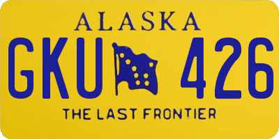 AK license plate GKU426