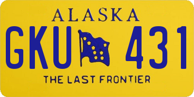 AK license plate GKU431