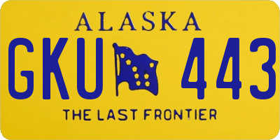 AK license plate GKU443