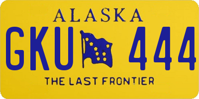 AK license plate GKU444