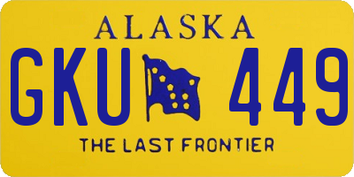 AK license plate GKU449