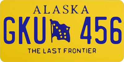 AK license plate GKU456