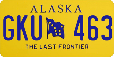 AK license plate GKU463