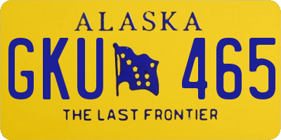 AK license plate GKU465
