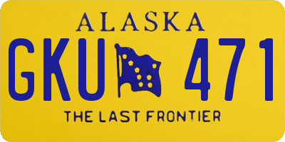 AK license plate GKU471
